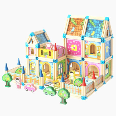 Set de Construcción de Madera Maison | Desarrolla la Creatividad – Juguete para Jóvenes y Mayores